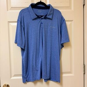 Columbia Men's Heathered Blue Polo